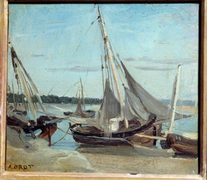 Bateaux de pêche dans le canal de Trouville