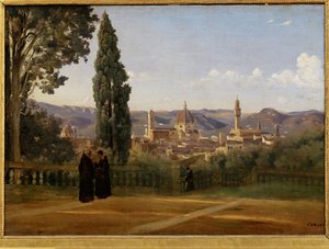Florence, vue prise des jardins Boboli - Florence, seen … - Jean Baptiste Camille Corot