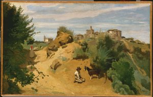 Français : Genzano Genzano - Jean Baptiste Camille Corot