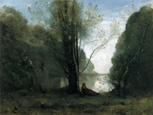 French: Solitude. Souvenir de Vigen, Limousin. Solitude. Recollection of Vigen, Limousin - Jean Baptiste Camille Corot