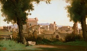 Français :  Vue depuis les Jardins Farnèse View from the Farnese Gardens, Rome - Jean Baptiste Camille Corot