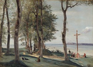 Honfleur : Calvaire, vers 1830 - Jean Baptiste Camille Corot