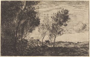 Dans les dunes: Souvenir du bois de La Haye - Jean Baptiste Camille Corot