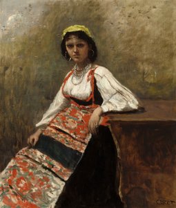 Femme italienne (La Morieri) - Jean Baptiste Camille Corot