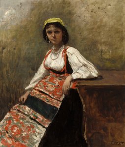 Femme italienne La Morieri, vers 1872 - Jean Baptiste Camille Corot