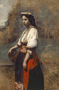 Femme italienne au puits - Jean Baptiste Camille Corot