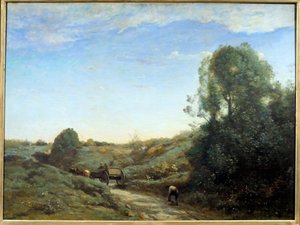 La Charrette - Souvenir de Marcoussis (près de Montlhéry) - Jean Baptiste Camille Corot