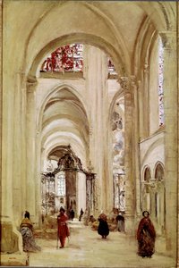 La cathédrale de Sens. Peinture de Jean Baptiste Camille Corot (1796-1875) 1874. Dim. 61x40 cm. Paris, Musée du Louvre - Jean Baptiste Camille Corot