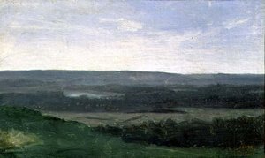 Paysage avec montagnes lointaines, c.1840-45