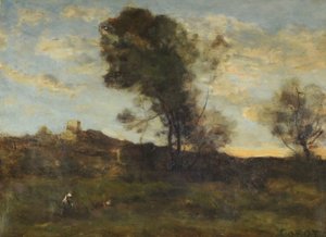 Derniers rayons de soleil, c.1870 - Jean Baptiste Camille Corot