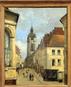 Le beffroi de Douai - Jean Baptiste Camille Corot