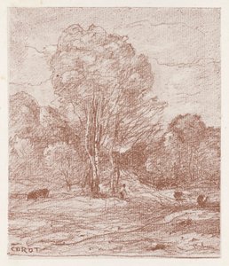 Le dormoir des vaches - Jean Baptiste Camille Corot
