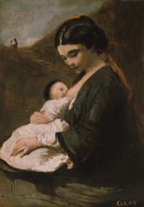 Mère et enfant, probablement années 1860