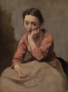 Jeune femme pensive