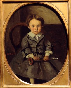 Portrait de Maurice Robert (1853-1925), fils de François Robert, ami de Corot - Jean Baptiste Camille Corot