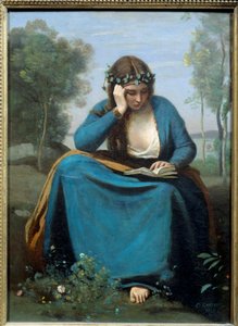 Lectrice couronnée de fleurs ou la Muse de Virgile