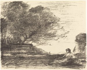 Sappho - Jean Baptiste Camille Corot