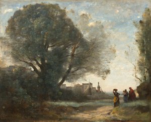 Souvenir de Terracina, 1864, retravaillé légèrement plus tard - Jean Baptiste Camille Corot