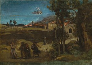Étude pour La Destruction de Sodome - Jean Baptiste Camille Corot