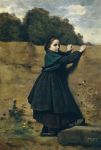 La petite fille curieuse - Jean Baptiste Camille Corot