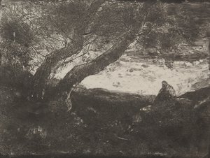 Le Rêveur, impression originale 1854, imprimée en 1921