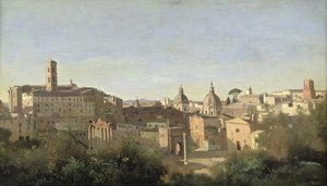 Le Forum vu des jardins Farnèse, Rome - Jean Baptiste Camille Corot