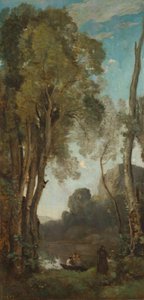 Les quatre moments de la journée (soirée) - Jean Baptiste Camille Corot