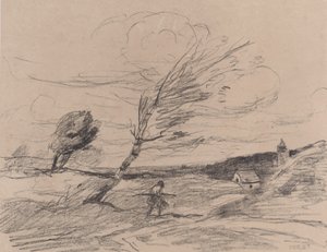 Le Coup de Vent, 1871 - Jean Baptiste Camille Corot