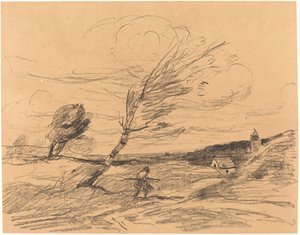 Le Coup de vent, 1871 - Jean Baptiste Camille Corot