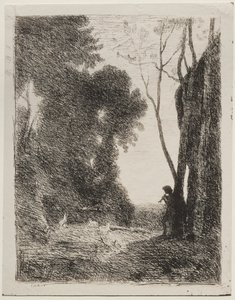 Le petit berger - Jean Baptiste Camille Corot