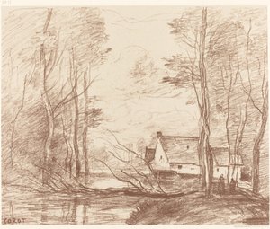 Le Moulin de Cuincy, près de Douai - Jean Baptiste Camille Corot