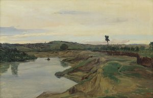 La Promenade du Poussin ou, Campagne romaine, vers 1826-28 - Jean Baptiste Camille Corot