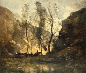 Les Contrebandiers, c.1871-72 - Jean Baptiste Camille Corot