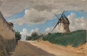 Le moulin à vent, ca 1835-1840 - Jean Baptiste Camille Corot