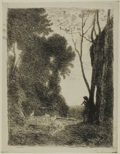 Le jeune berger, deuxième planche - Jean Baptiste Camille Corot