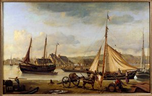 Le port de Rouen en 1834 Peinture par Camille Corot 1834 Rouen, Musée des Beaux-Arts - Jean Baptiste Camille Corot