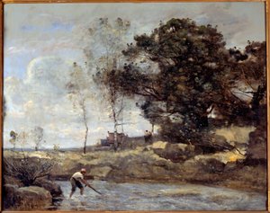 Le relevage du filet - Jean Baptiste Camille Corot