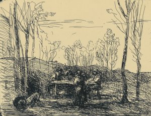 Un Déjeuner Dans La Clairière - Jean Baptiste Camille Corot
