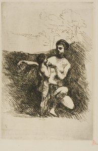 Vénus coupant les ailes de Cupidon, deuxième assiette - Jean Baptiste Camille Corot