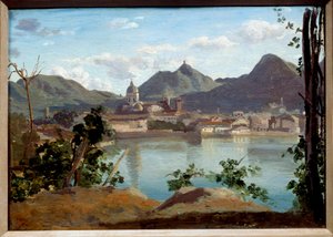 Vue du lac et de la ville de Côme