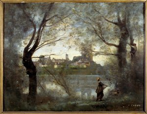 Vue de Mantes (Mantes-la-Jolie, Yvelines) - Jean Baptiste Camille Corot