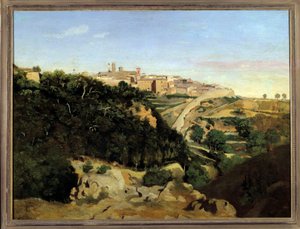 Volterra, le Municipe - Jean Baptiste Camille Corot