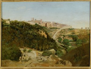 Volterra, le municipe - Volterra, Italie ... - Jean Baptiste Camille Corot