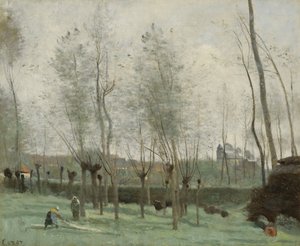 Blanchisseuses dans un bosquet de saules, 1871 - Jean Baptiste Camille Corot