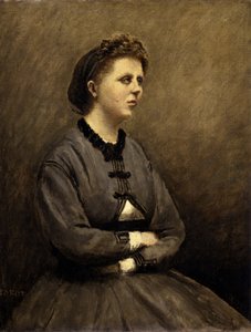 Femme en gris - Jean Baptiste Camille Corot