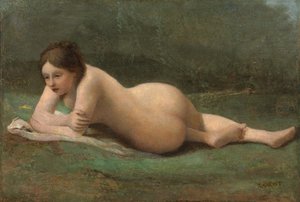 Jeune femme allongée sur l