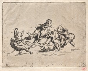 Bacchanale avec enfants et âne