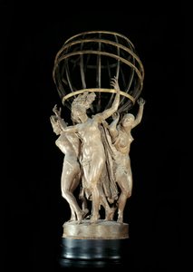 Les Quatre Parties du Monde soutenant le Globe terrestre, sculpture de Jean Baptiste Carpeaux (1827-1875) 19e siècle Paris, Musée d