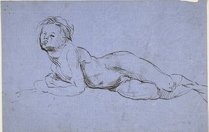 Jeune garçon allongé - Jean Baptiste Carpeaux