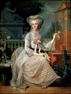 Jeune femme à une cage, 1784 - Jean Baptiste Charpentier the Elder